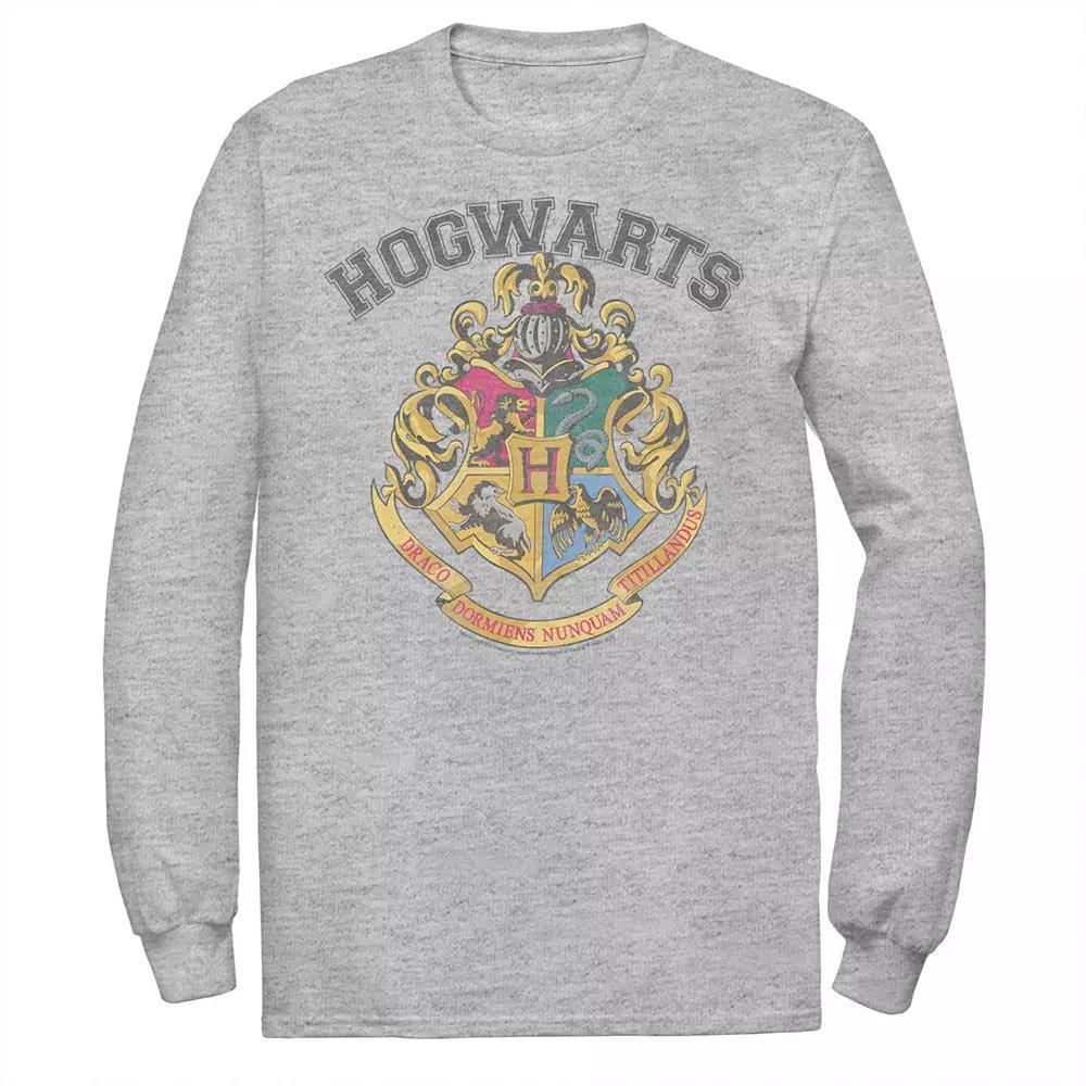 Big & Tall Harry Potter Vintage Logo Long Sleeve Graphic Tee, Men's, Size: 5XL, Athletic Grey Product Image