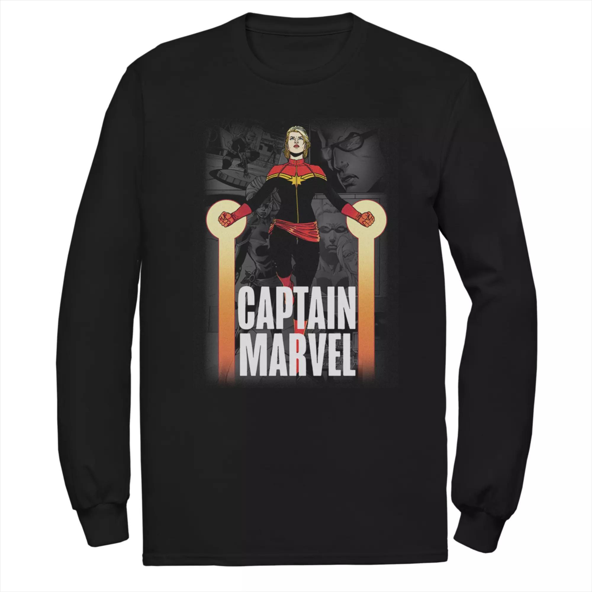 Men's Marvel Captain Marvel Universe On Top Tee, Size: Small, Black Product Image