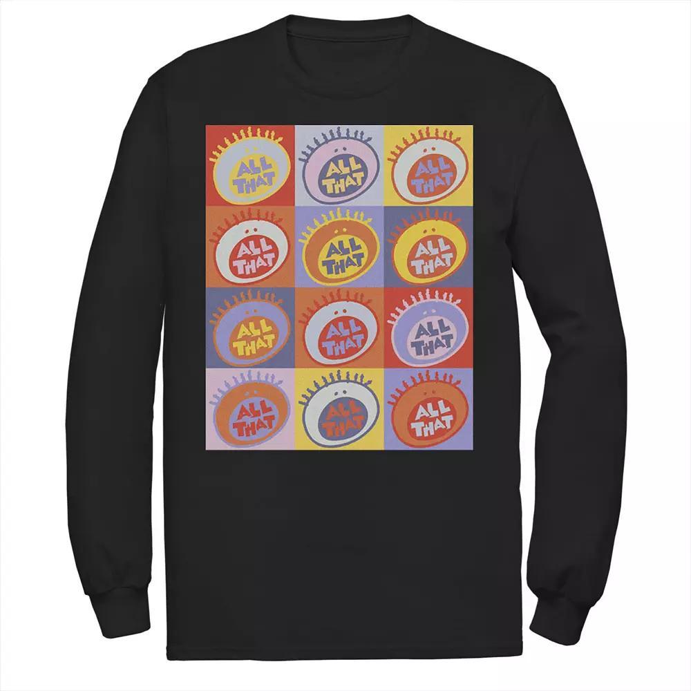 Mens Nickelodeon All That Classic Vintage Logo Panels Long Sleeve Graphic Tee Product Image