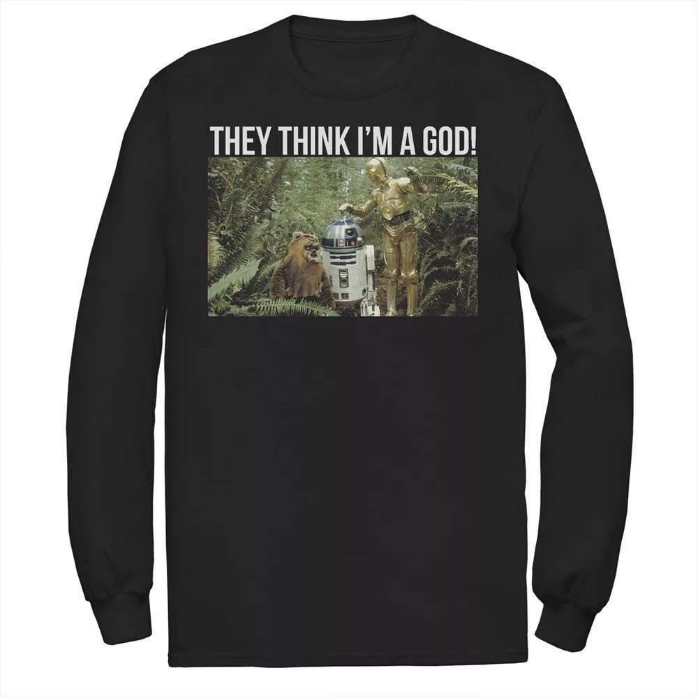 Men's Star Wars Grandpa Classic Title Logo Long Sleeve Graphic Tee, Size: 5XL, Black Product Image