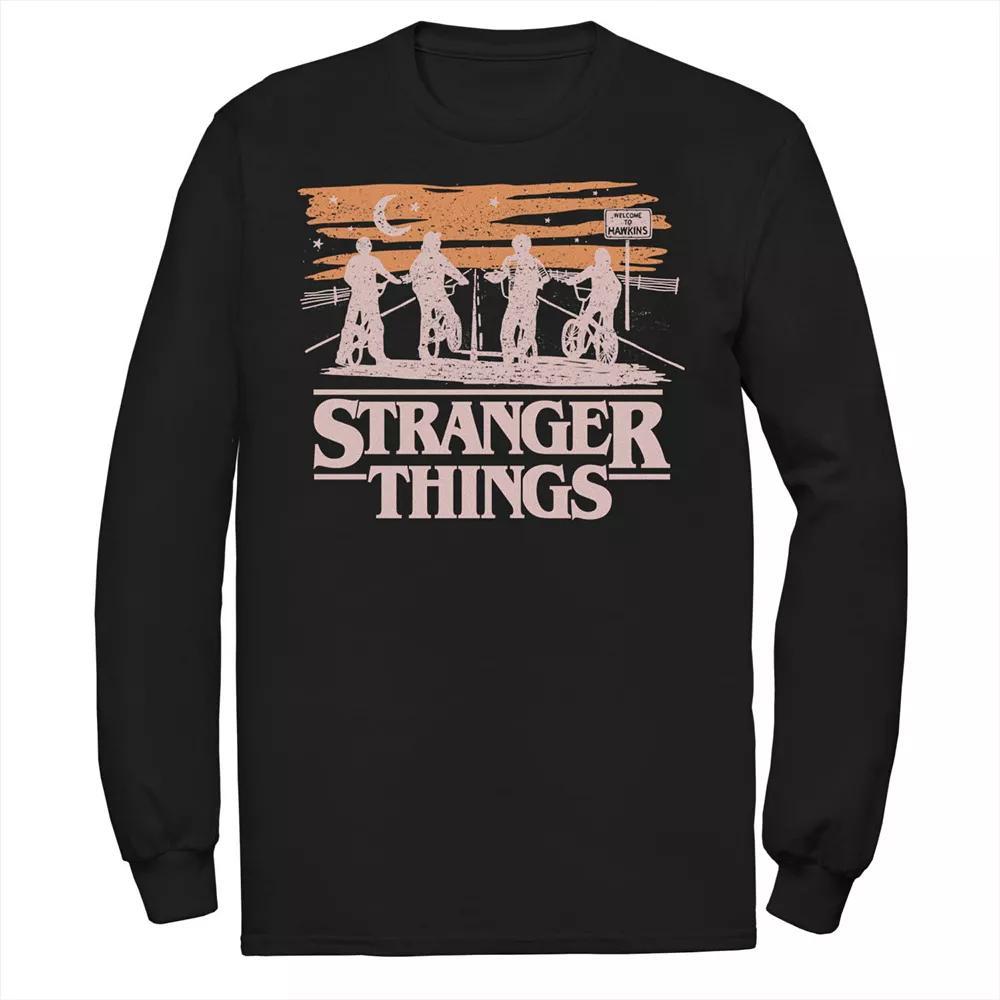 Men's Netflix Stranger Things Night Silhouettes Tee, Size: Large, Black Product Image