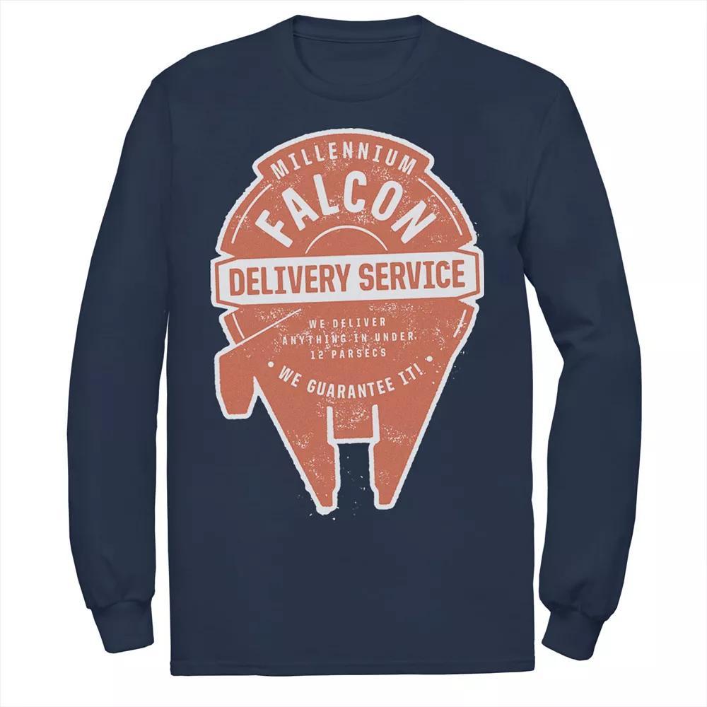 Men's Star Wars Millennium Falcon Delivery Service Logo Tee, Size: Small, Blue Product Image