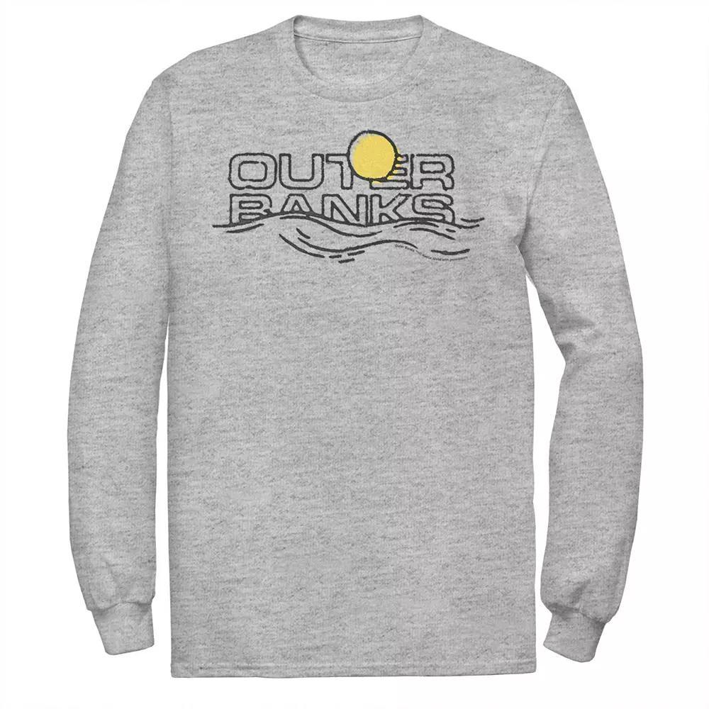 Men's Outer Banks Sunset Waves Logo Tee, Boy's, Size: Large, Athletic Grey Product Image