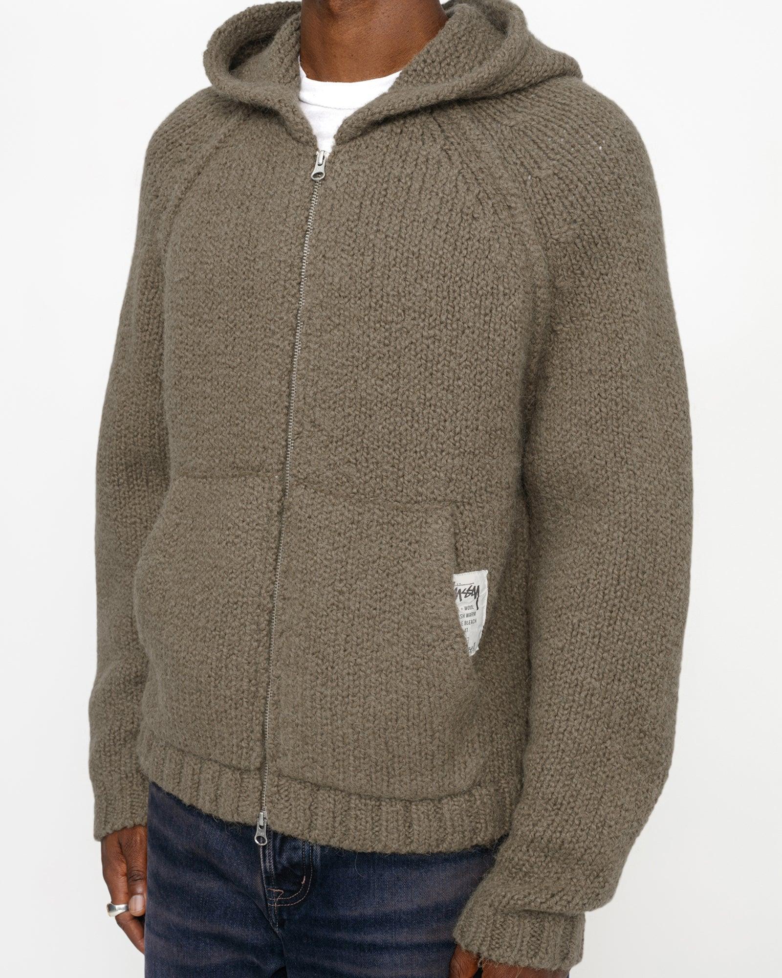 CHUNKY KNIT ZIP HOODIE Male Product Image