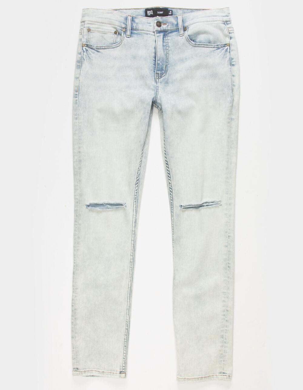 RSQ Mens Skinny Vintage Flex Jeans - LIGHT DESTRUCT Product Image