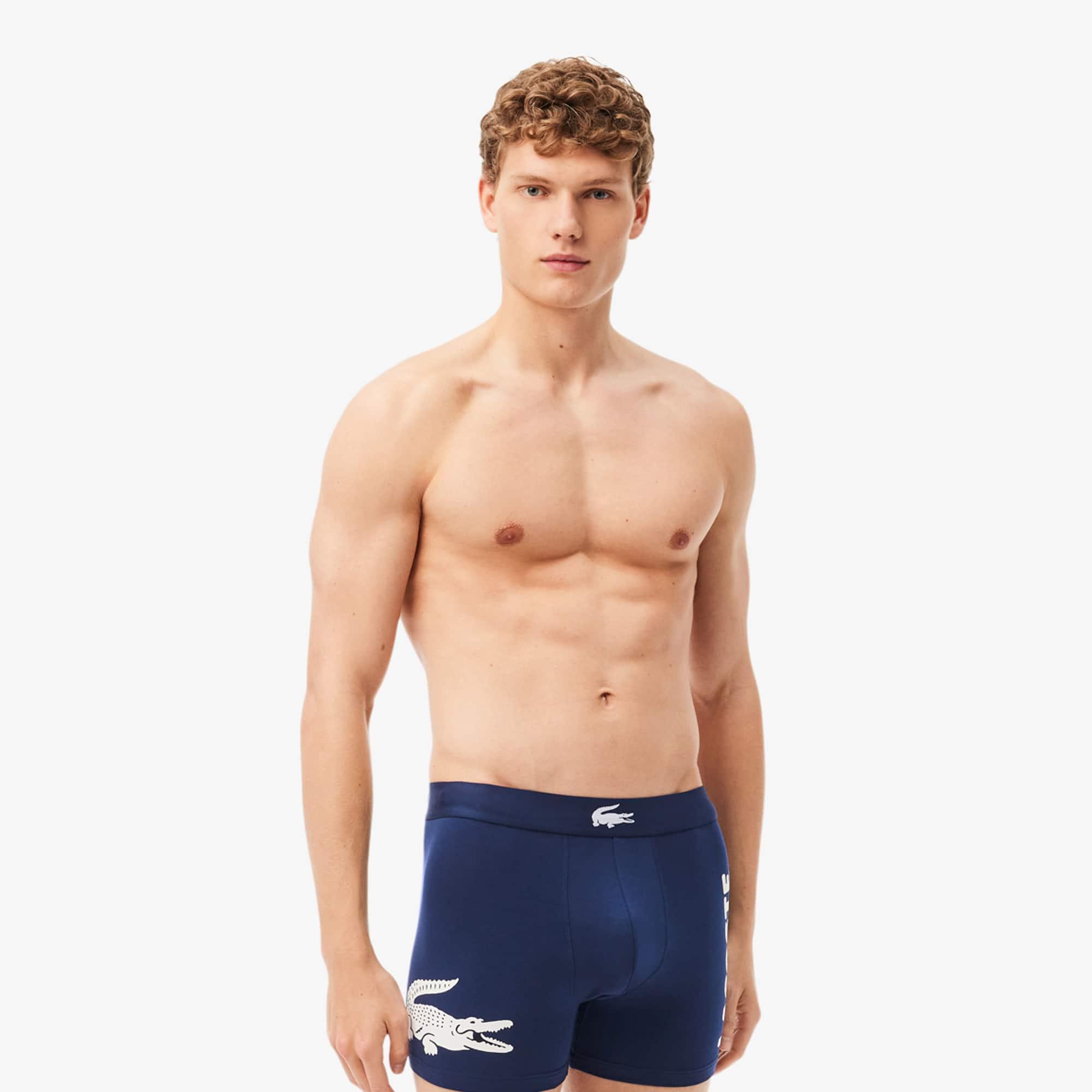 Men's 3-Pack Crocodile Waist Boxer Briefs Product Image