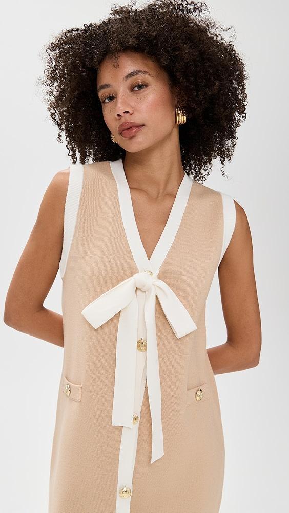 English Factory Knit Midi Dress With Ribbon Tie | Shopbop Product Image
