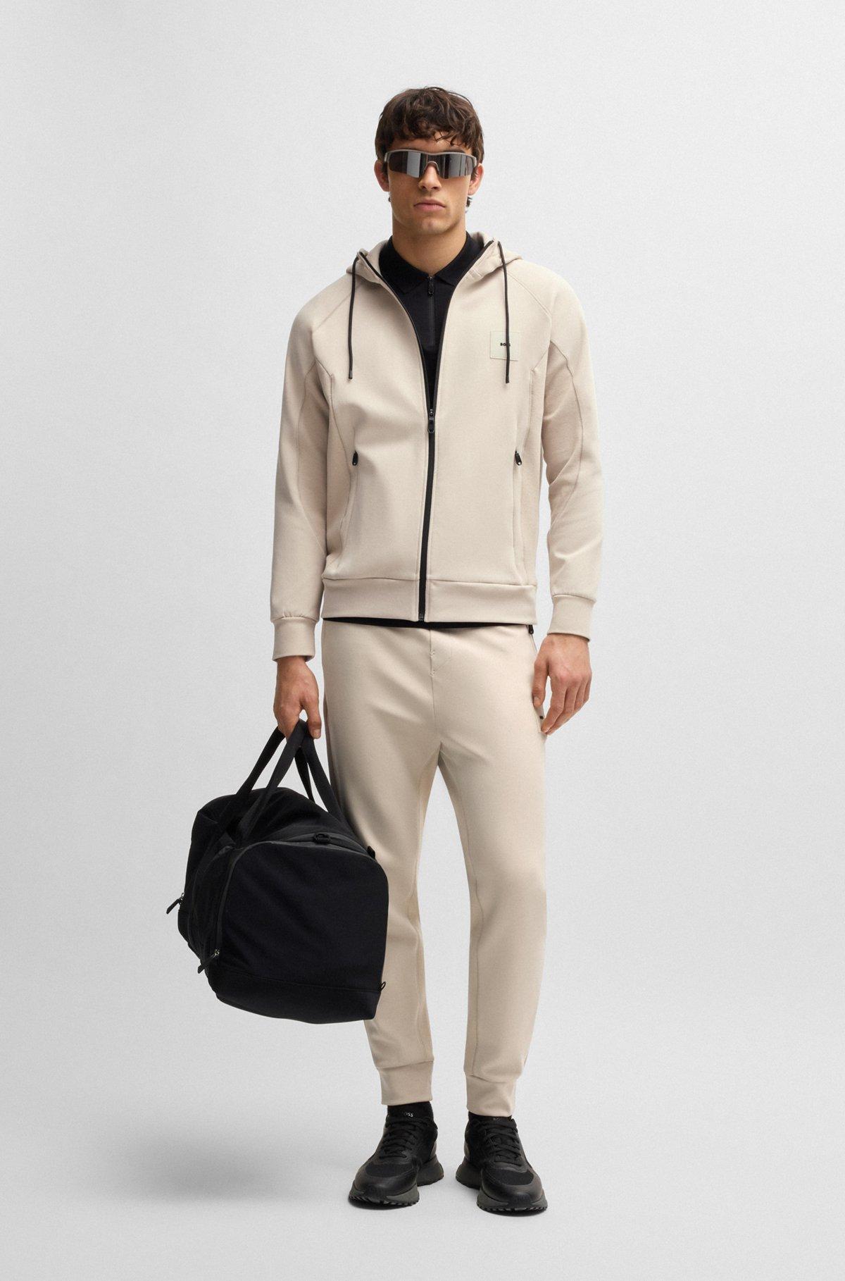 Zip-up hoodie with logo patch Product Image