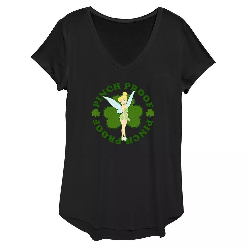 Disney's Tinker Bell Pinch Proof Women's Graphic Tee, Size: XS, Black Product Image