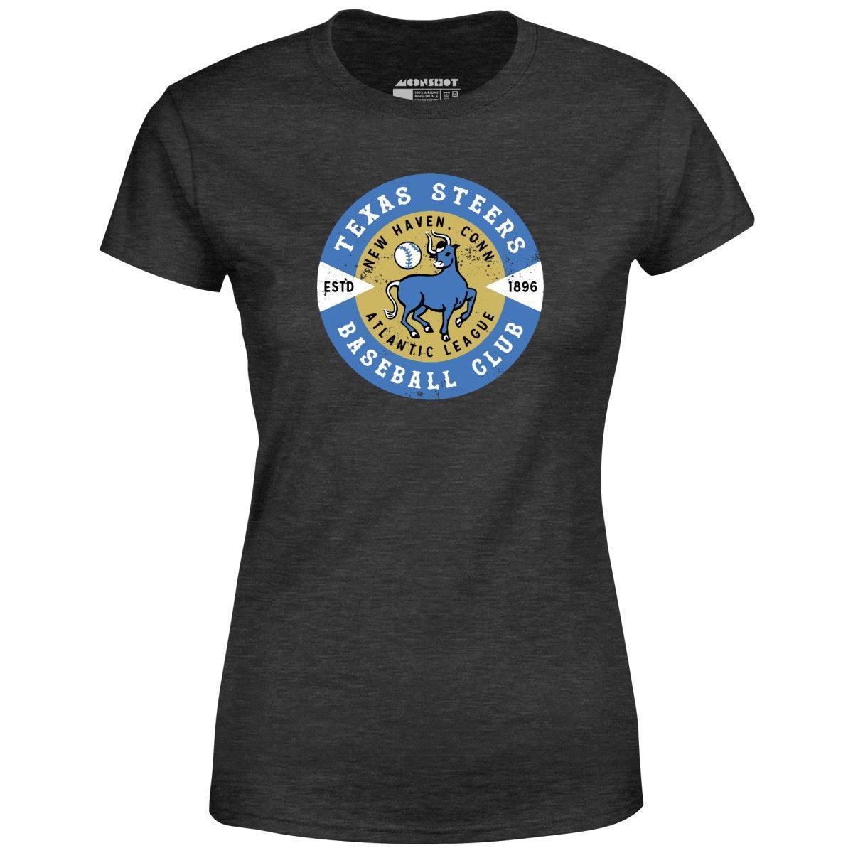 New Haven Texas Steers - Connecticut - Vintage Defunct Baseball Teams - Women's T-Shirt Female Product Image