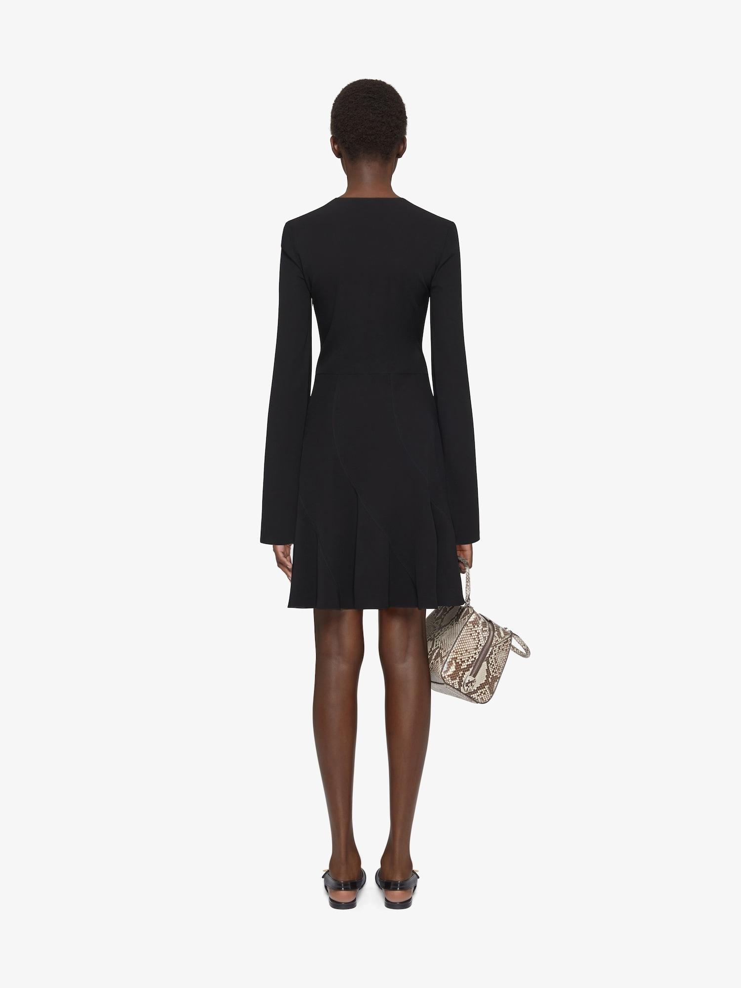 Dress in crepe satin with 4G Liquid detail Product Image