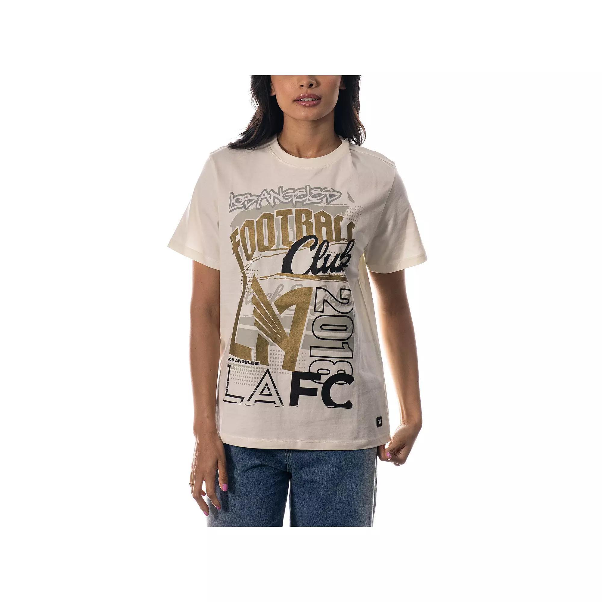 Women's The Wild Collective Cream LAFC Oversized Washed T-Shirt, Size: Medium, Lfc Beige Product Image