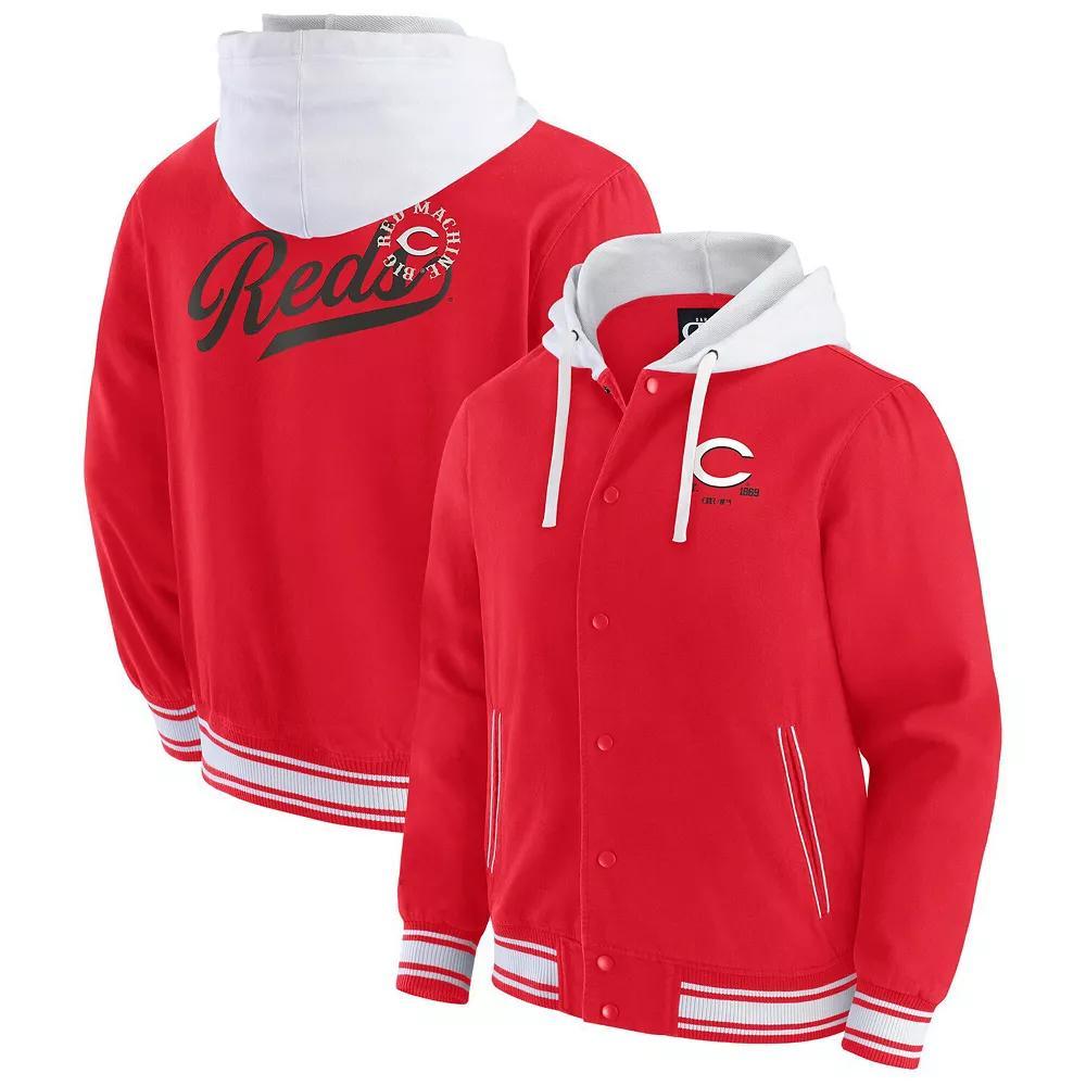 Men's Darius Rucker Collection by Fanatics  Red Cincinnati Reds Full-Snap Hooded Jacket, Size: Medium, Red Red Product Image