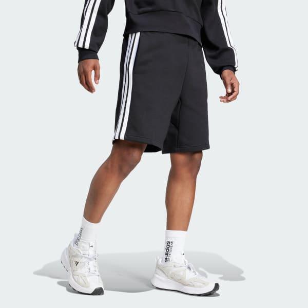Men's adidas Essentials 3-Stripes Fleece Sportswear Shorts, Size: Medium, Black Product Image