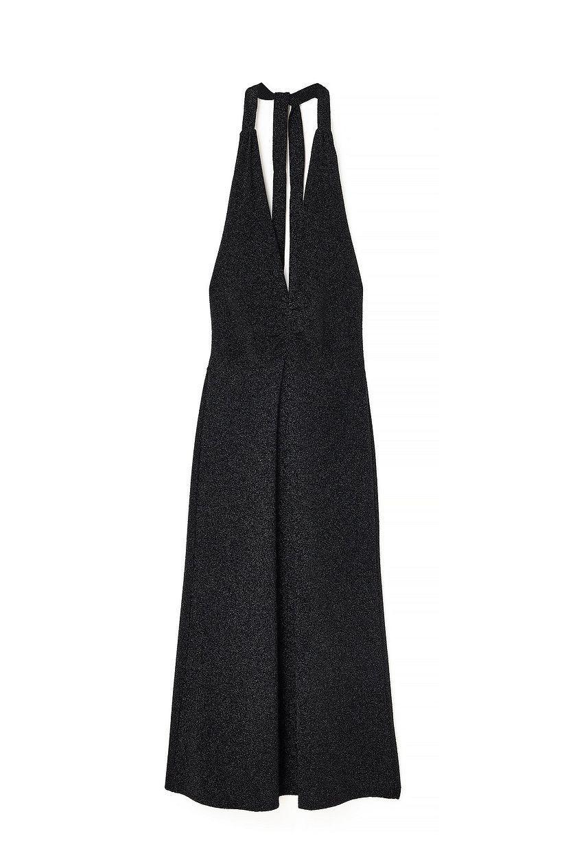 Lurex Halterneck Midi Dress Product Image