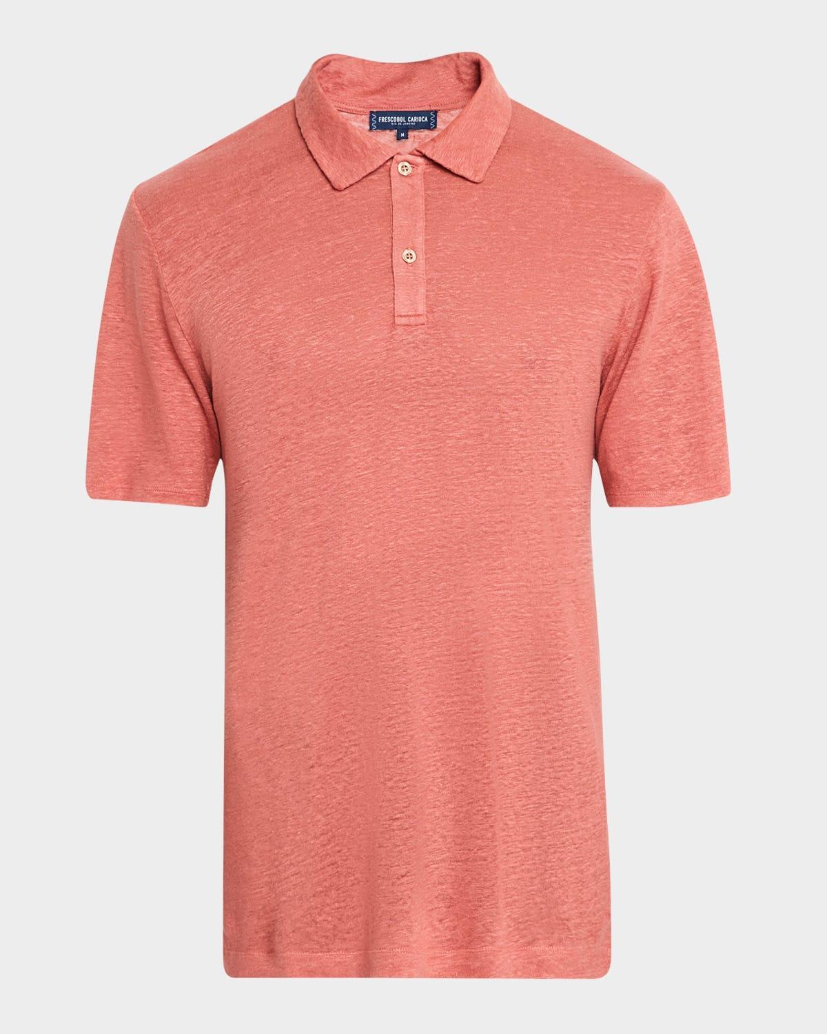 Men's Mello Linen Polo Shirt Product Image