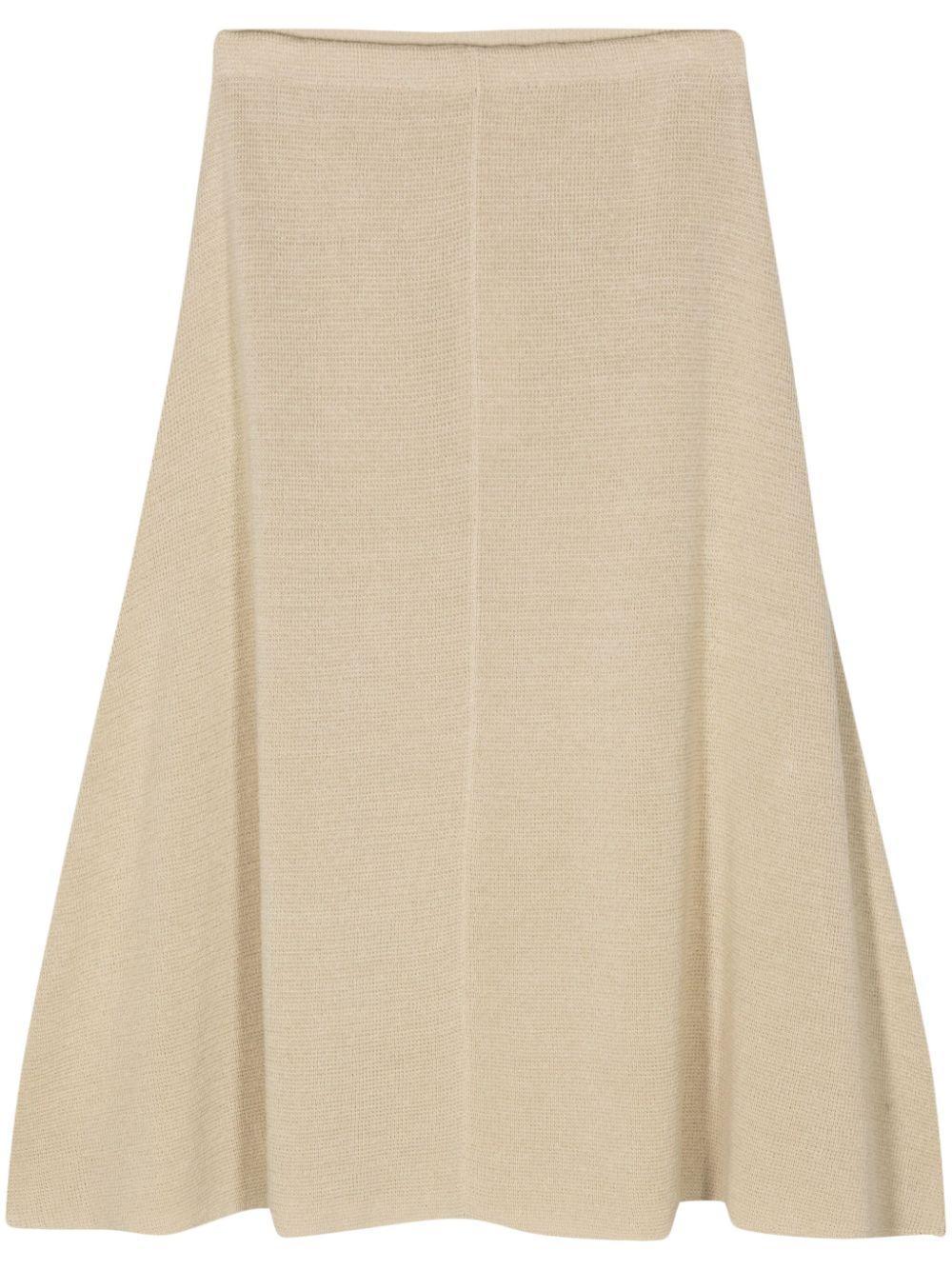 THE ROW Faithe Linen Skirt In Neutrals Product Image