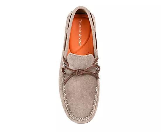 Thomas & Vine Sadler Mens Suede Moccasin Loafers Brown Product Image