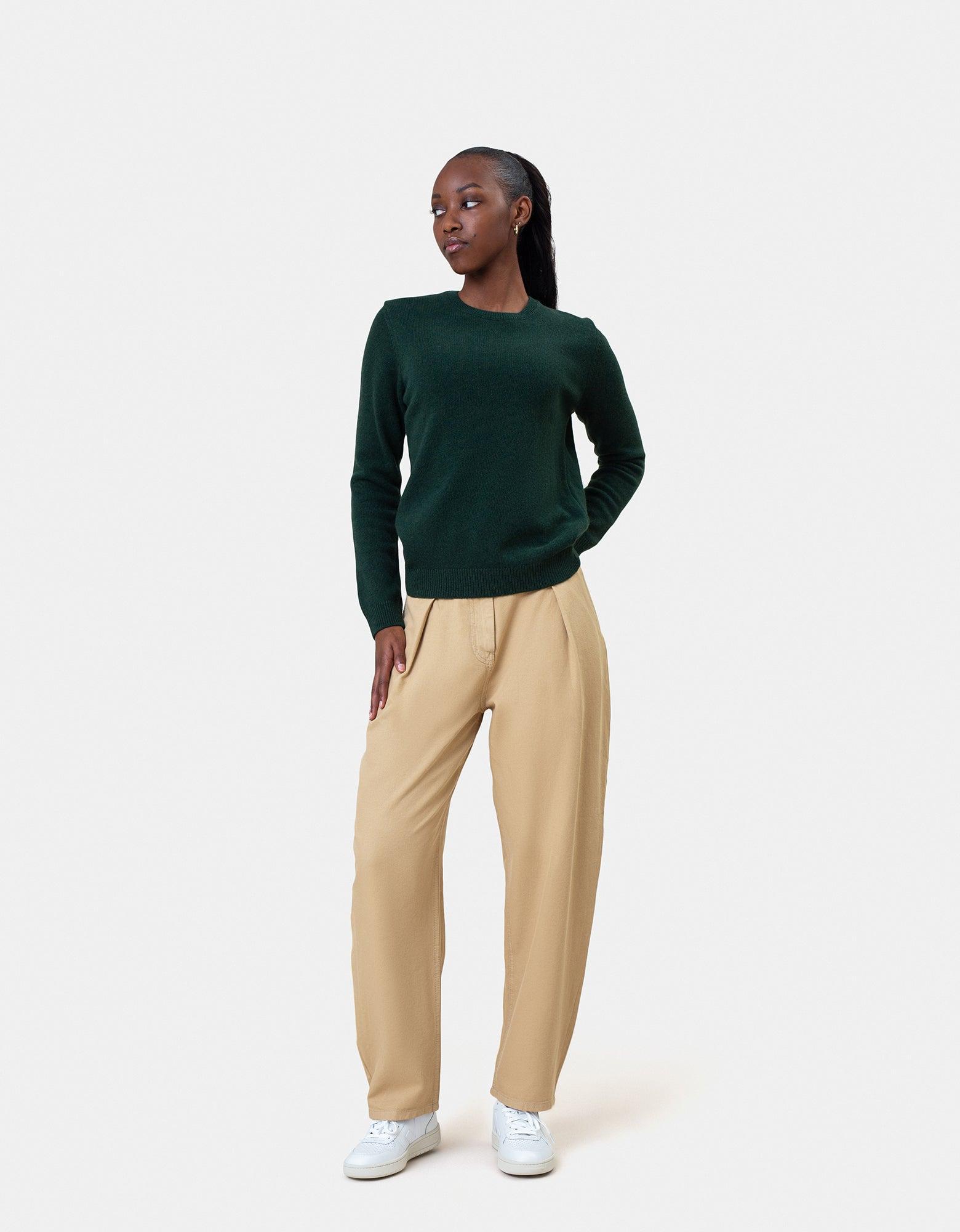 Women Classic Merino Wool Crew - Polar Blue Product Image