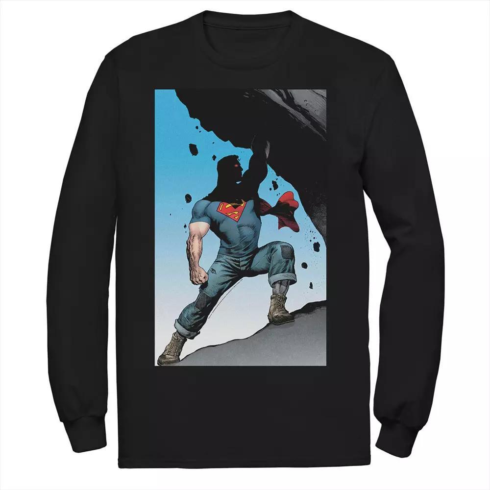 Men's DC Comics Superman Power Lift Comic Poster Tee, Size: Large, Black Product Image