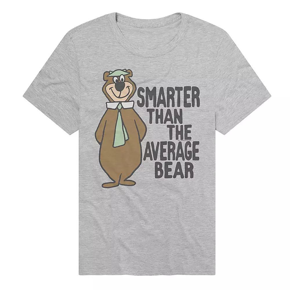 Men's Yogi Bear Smarter Than the Average Bear T-Shirt, Size: Small, Athletic Grey Product Image