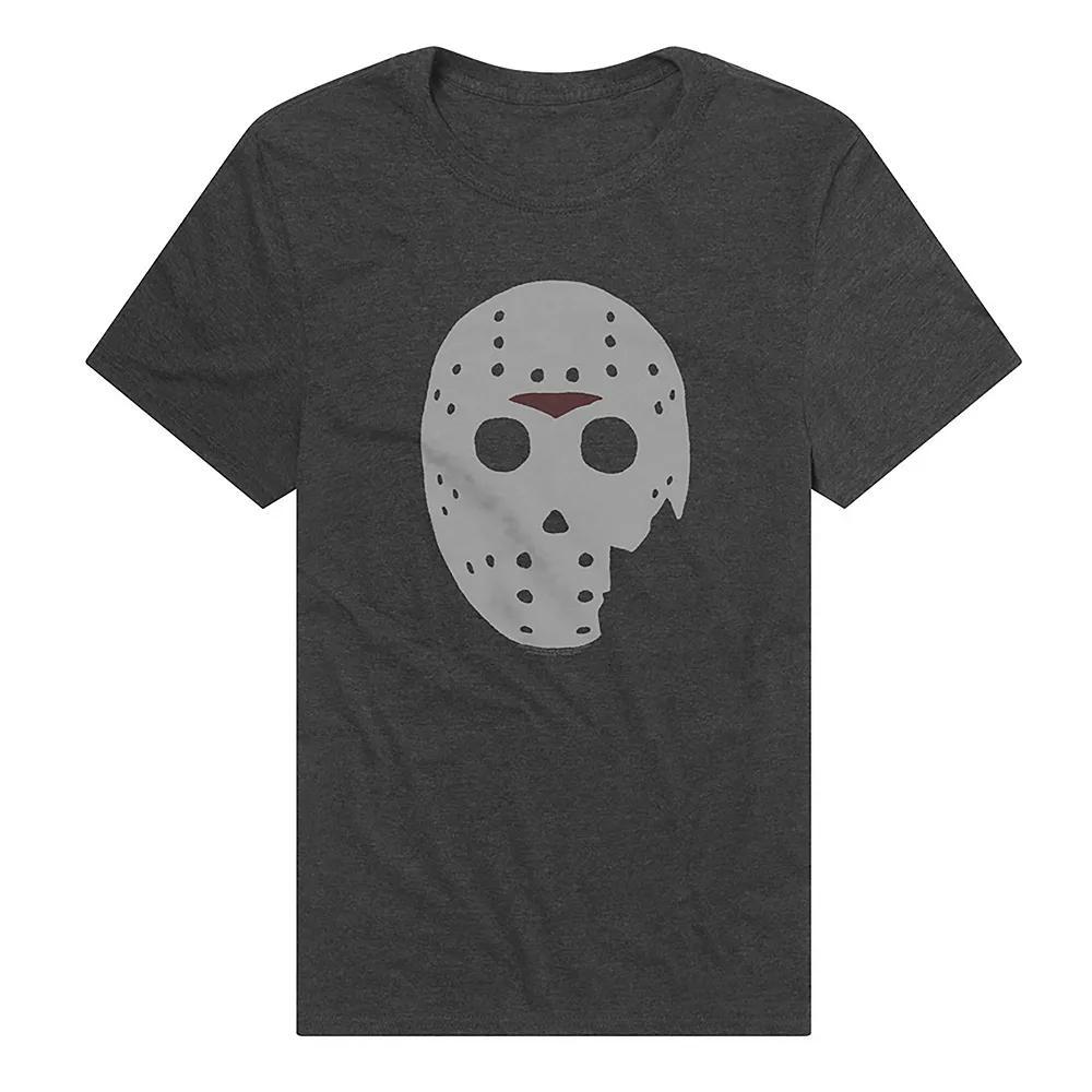 Men's Friday The 13th Jason's Mask Graphic Tee, Size: Small, Grey Product Image