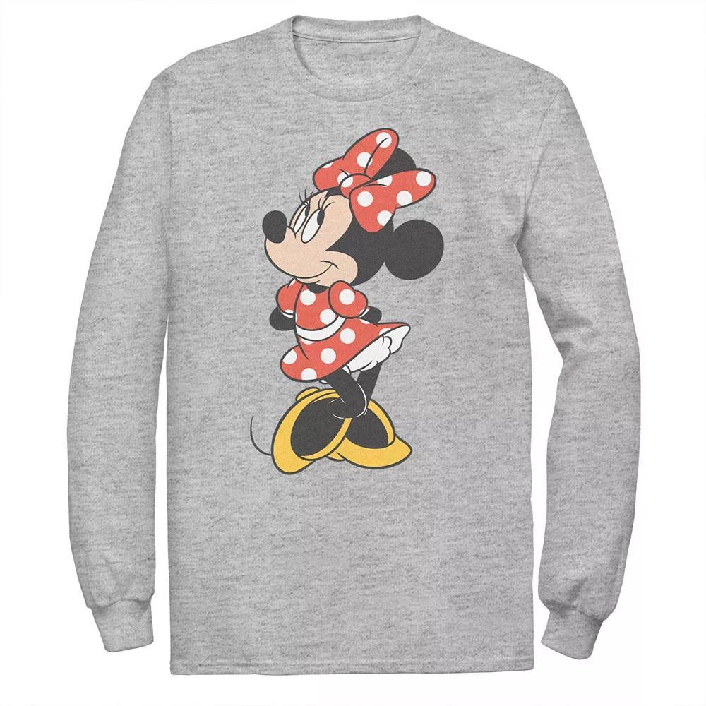 Disney's Minnie Mouse Big & Tall Traditional Pose Long Sleeve, Men's, Size: 4XL, Athletic Grey Product Image