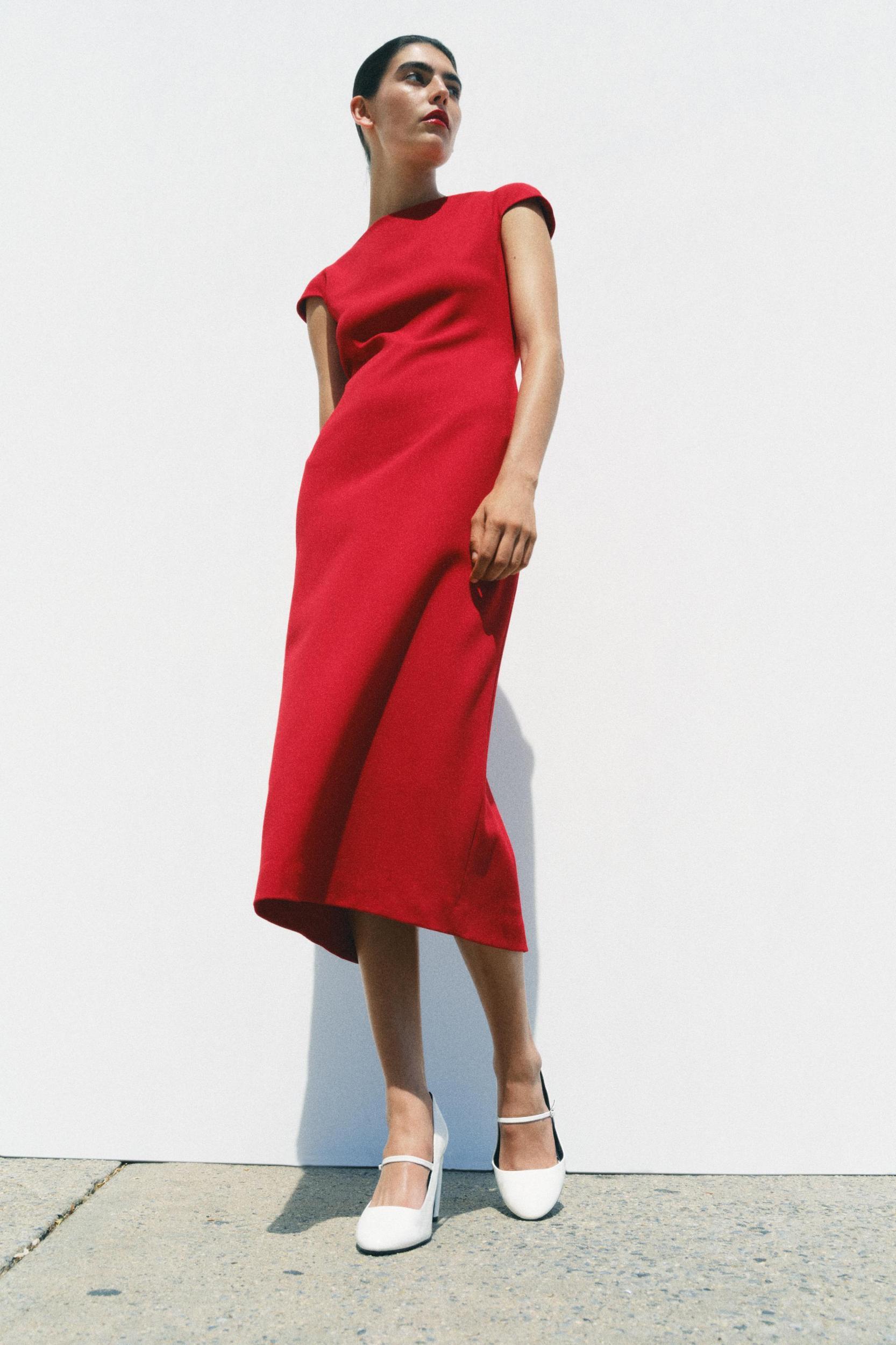 FITTED MIDI DRESS ZW COLLECTION Product Image