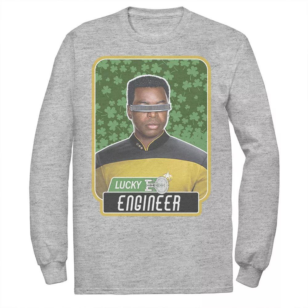 Men's Star Trek Next Generation St. Patty's Engineer Tee, Size: XL, Athletic Grey Product Image