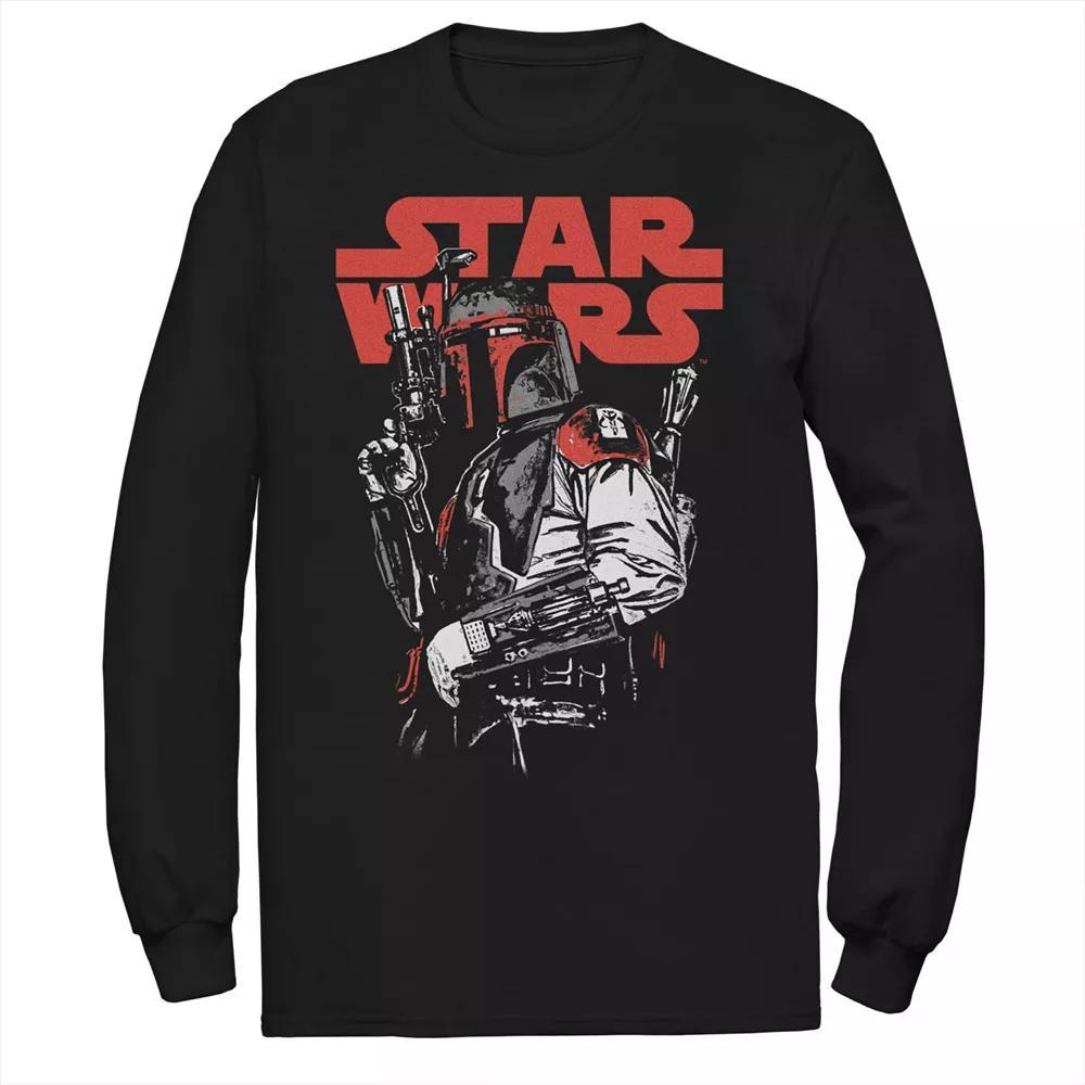 Men's Star Wars Dat Boba Long Sleeve Tee, Size: Medium, Black Product Image
