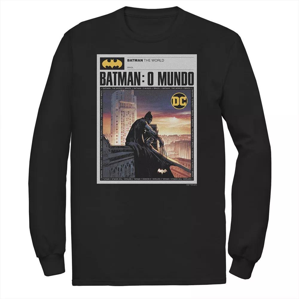 Big & Tall DC Comics Batman: The World Mexico News Poster Tee, Men's, Size: 4XL, Black Product Image