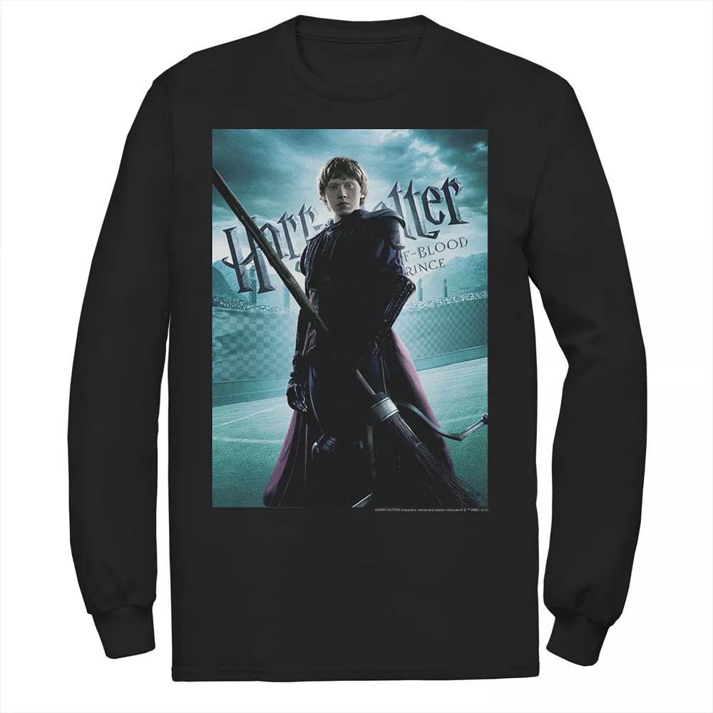Men's Harry Potter Half-Blood Prince Ron Weasley Poster Long Sleeve Graphic Tee, Size: Small, Black Product Image