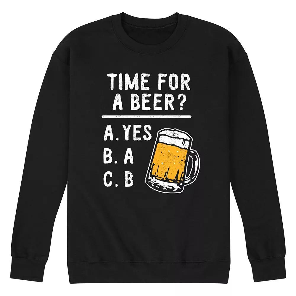 Mens Time for a Beer Sweatshirt Product Image