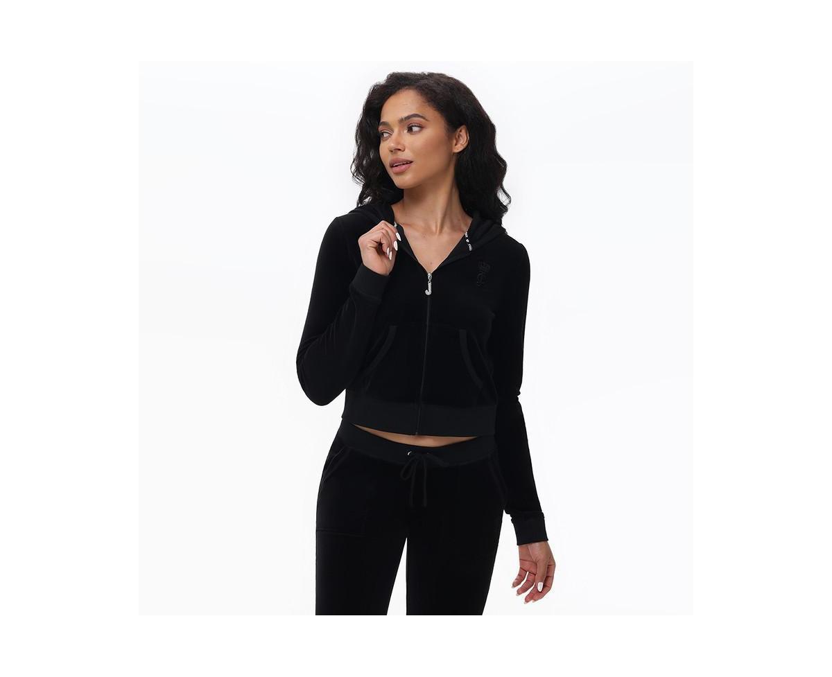 Juicy Couture Womens Heritage Cotton Velour Hoodie Product Image
