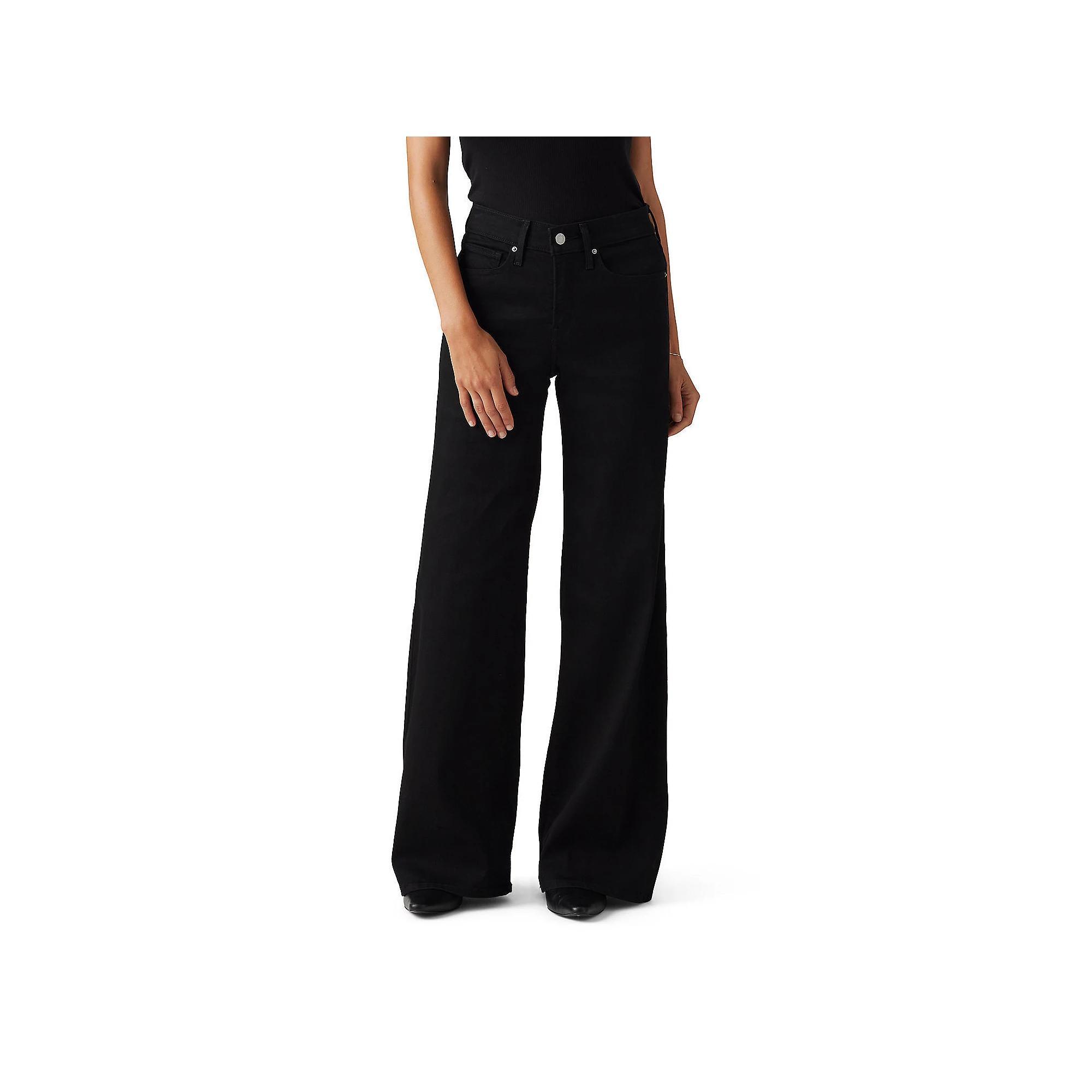 Women's Levi's® 318 Shaping Wide-Leg Jeans, Size: 30(US 10)Medium, Soft Black Product Image