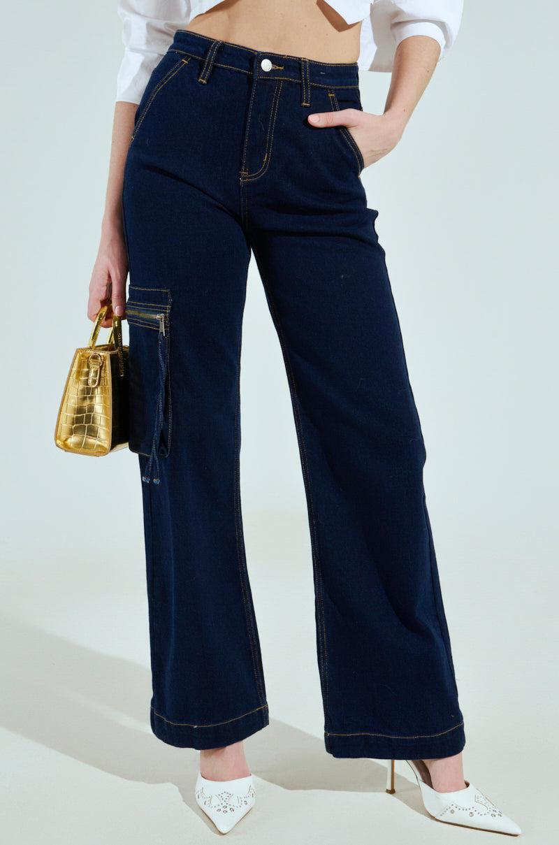JUST ROCK WITH IT CARGO DENIM PANT Product Image