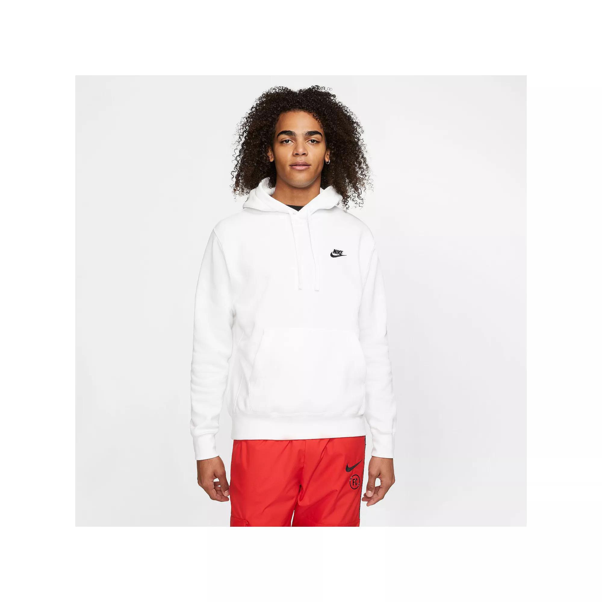 Big & Tall Nike Sportswear Club Fleece Pullover Hoodie, Men's, Size: XXL Tall, White Product Image