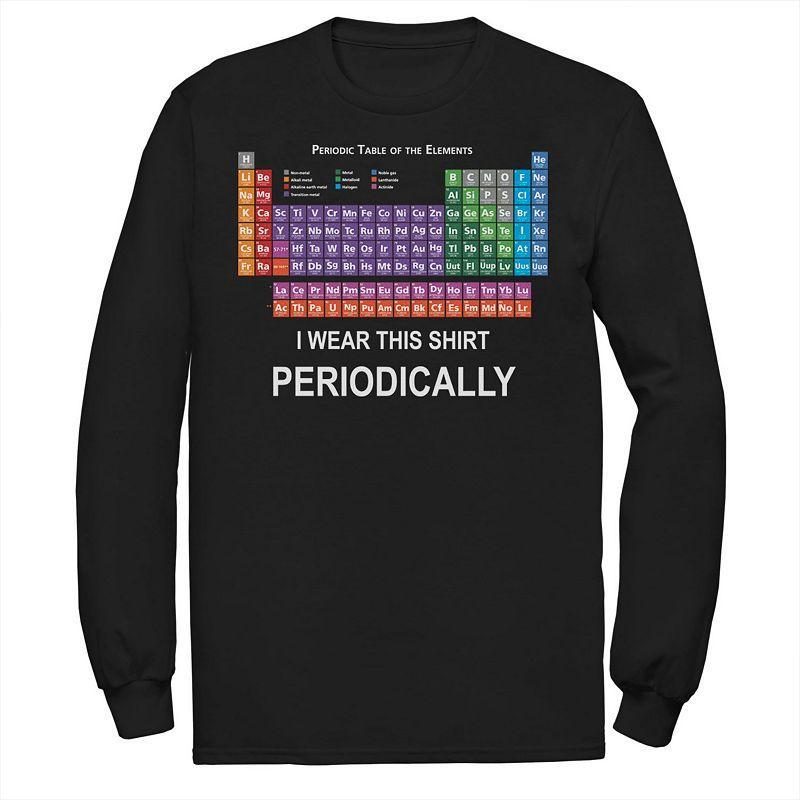 Men's Periodic Table Of Elements Chemistry Humor Tee, Size: Large, Black Product Image