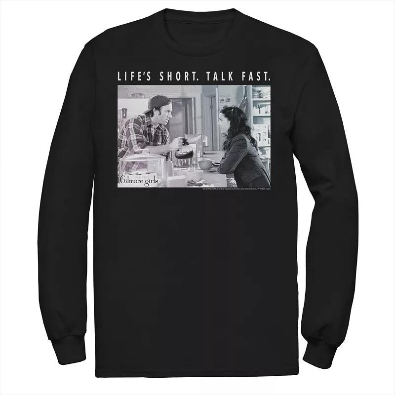 Men's Gilmore Girls Luke And Lorelai Life's Short Talk Fast Tee, Size: Small, Black Product Image