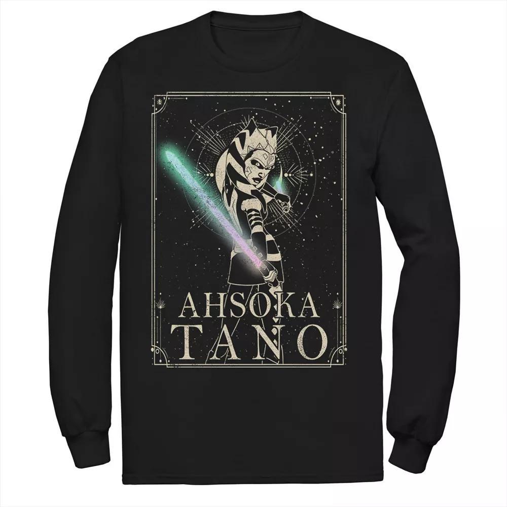 Men's Star Wars: The Clone Wars Ahsoka Tano Celestial Portrait Tee, Size: Small, Black Product Image