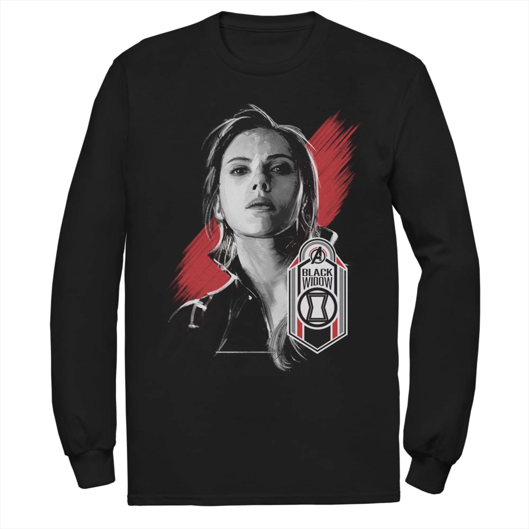 Men's Marvel Avengers Endgame Black Widow Tag Long Sleeve Tee, Size: Medium Product Image