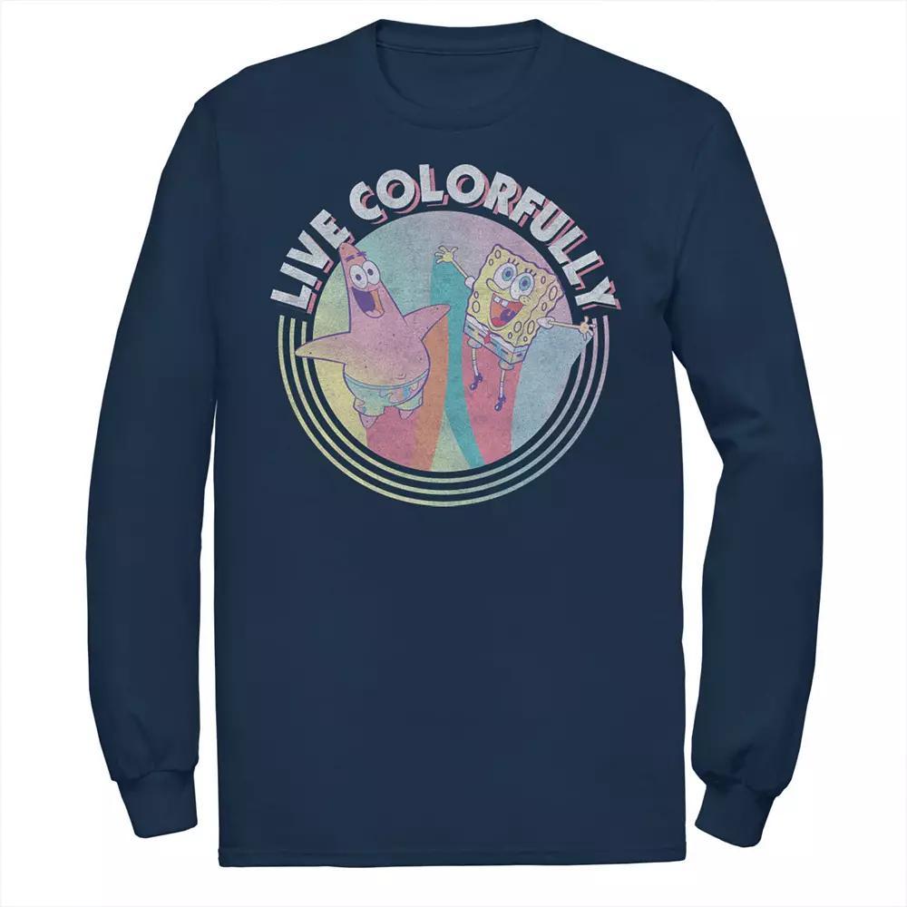 Men's Nickelodeon SpongeBob SquarePants Patrick Live Colorfully Tee, Size: Small, Blue Product Image