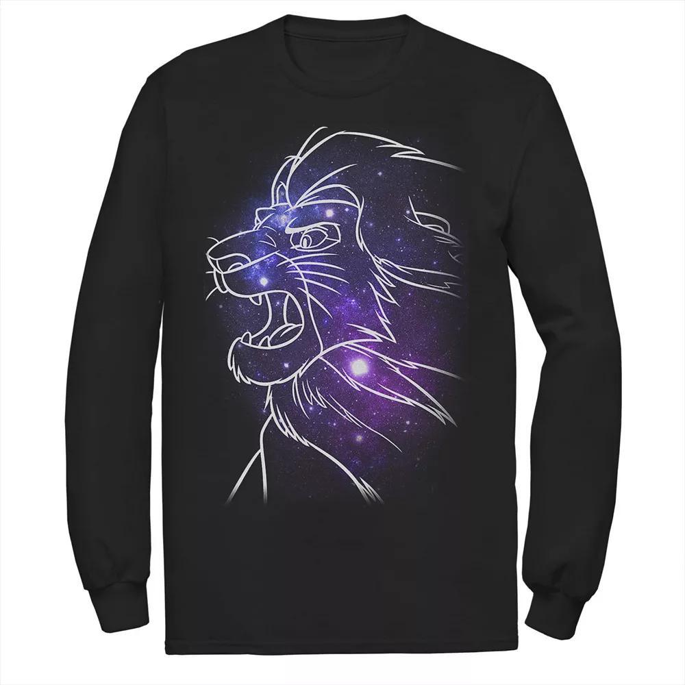 Disney's The Lion King Mufasa Men's Galaxies Long Sleeve Tee, Size: Large, Black Product Image