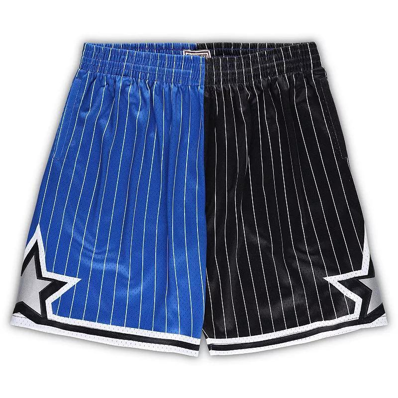 Men's Mitchell & Ness Blue/Black Orlando Magic Big & Tall Hardwood Classics Split Swingman Shorts, Size: 2XB, Mag Blue Product Image