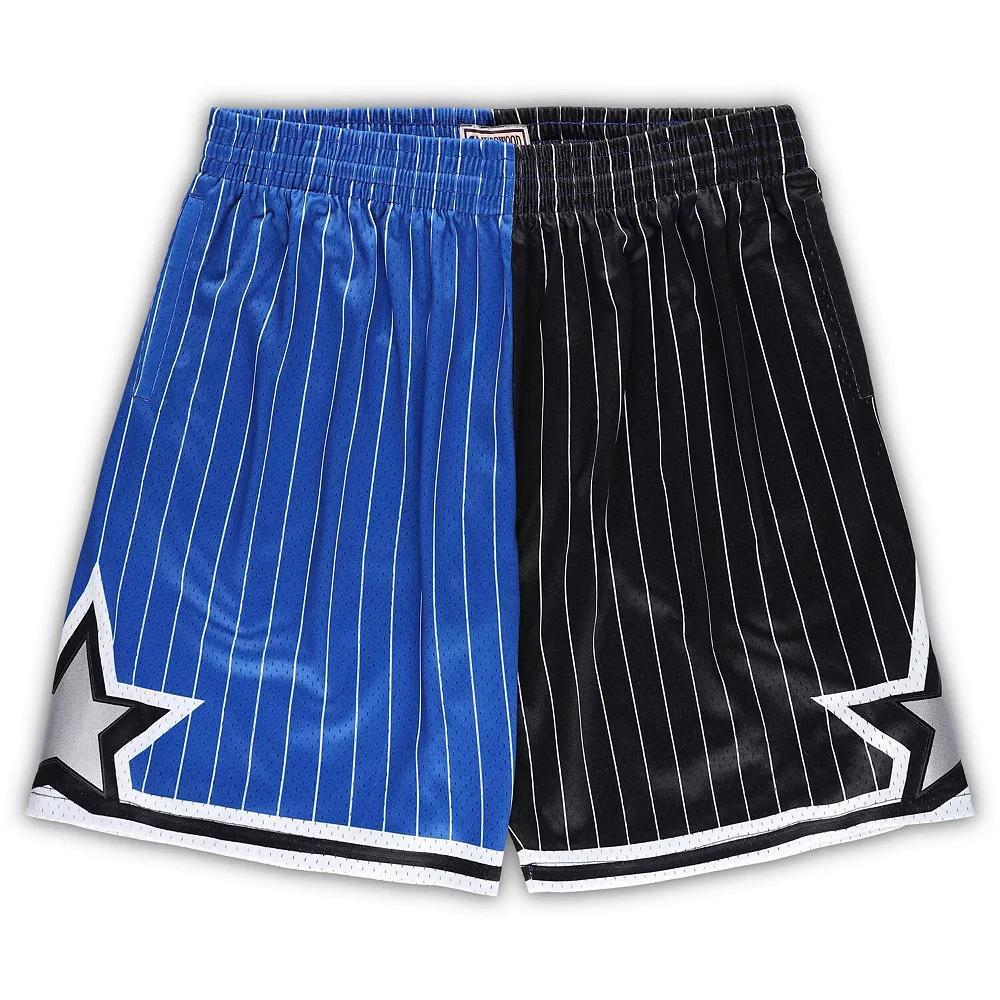 Men's Mitchell & Ness Blue/Black Orlando Magic Big & Tall Hardwood Classics Split Swingman Shorts, Size: 2XB, Mag Blue Product Image