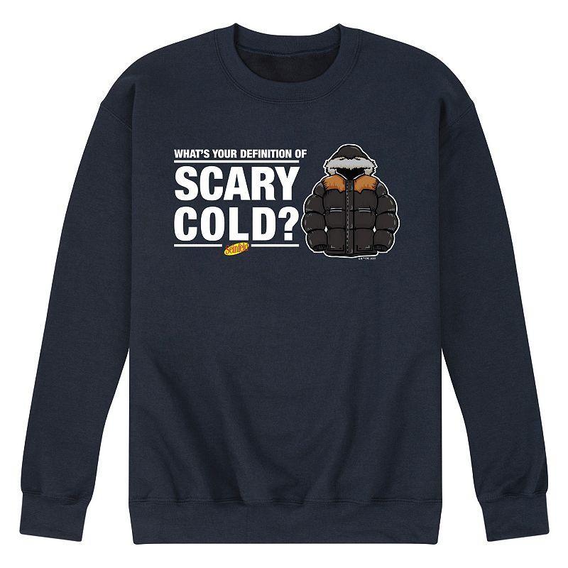 Mens Seinfeld Scary Cold Fleece Sweatshirt Blue Product Image