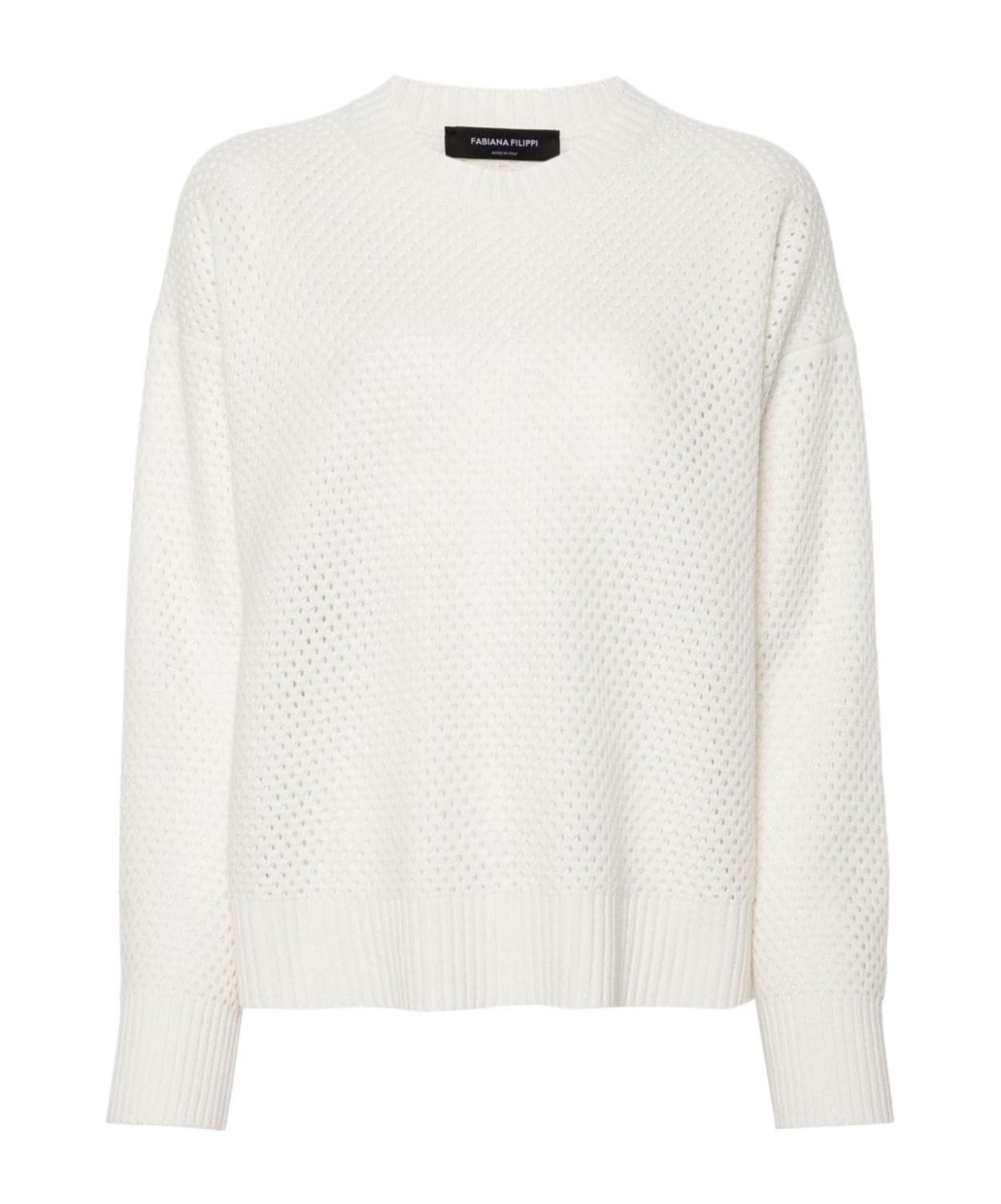 FABIANA FILIPPI Long-sleeved Sweater In Beige Product Image