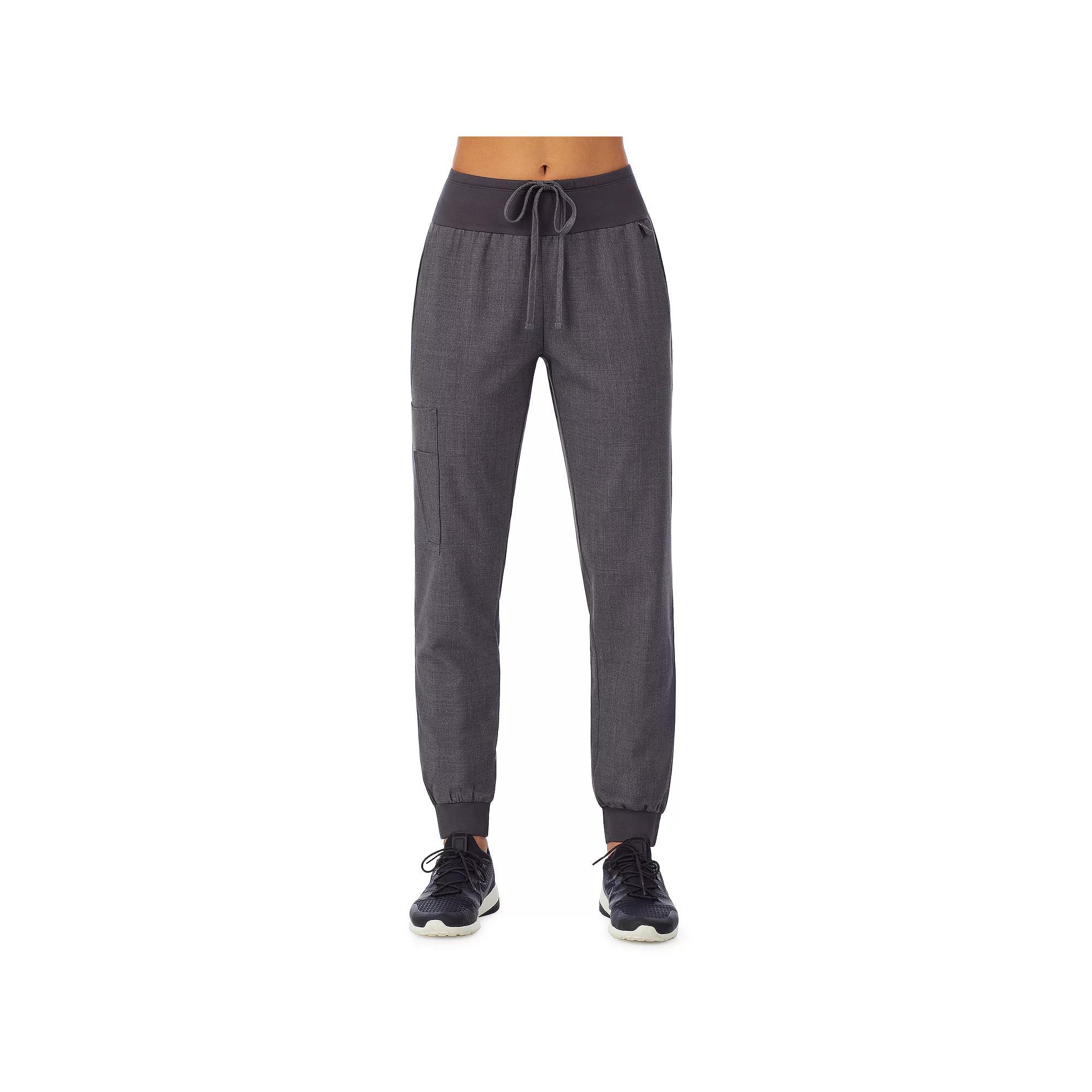 Petite Cuddl Duds® Scrubs Jogger Pants With 3 Pockets, Women's, Size: XL Petite, Black Product Image