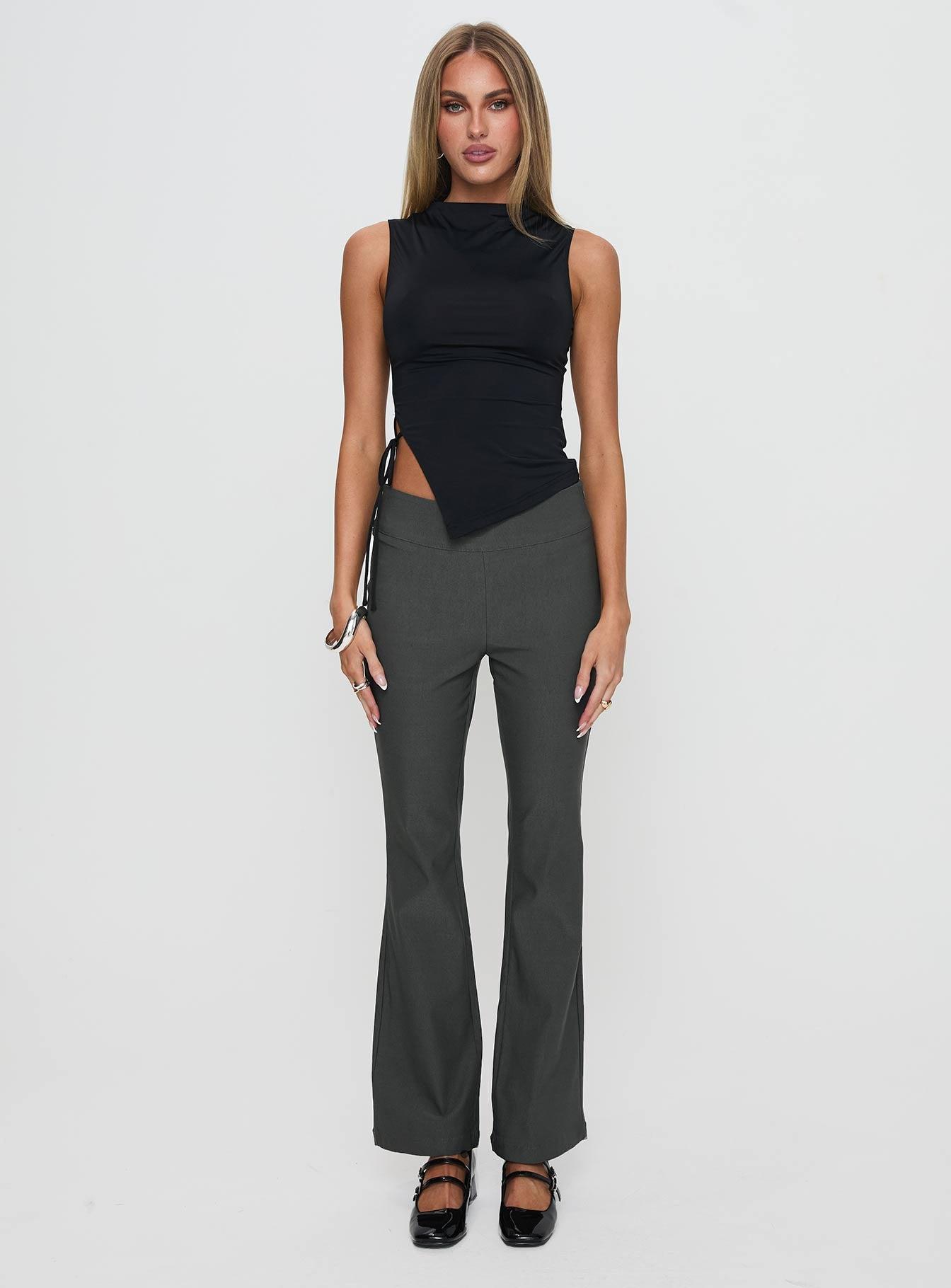 Everyday Flared Pants Slate Grey Product Image