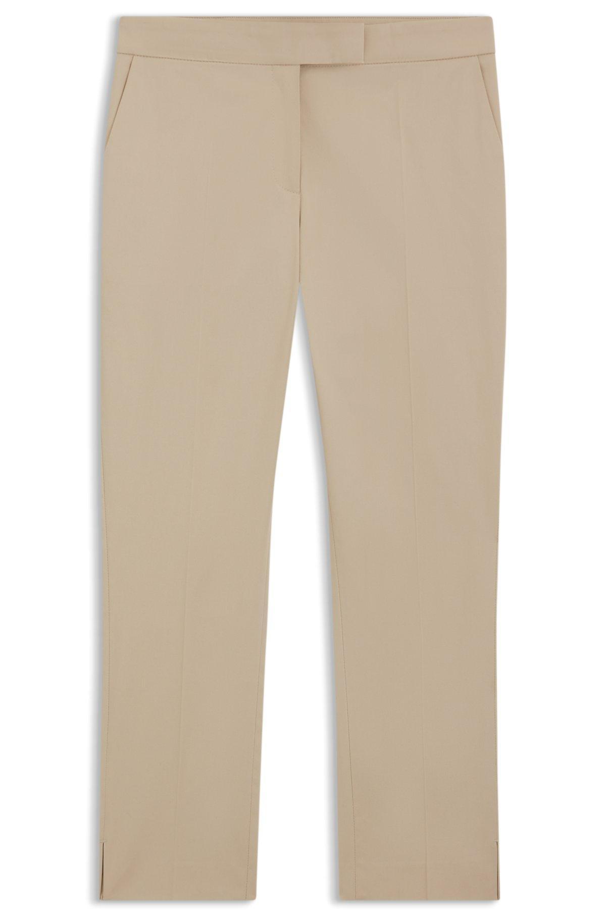BOSS - Slim-fit pants in stretch cotton - Light Beige Product Image